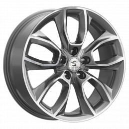 КиК КР001 (18_Kodiaq) 7x18 PCD5x112 ET43 Dia57.1 Diamond gloss graphite